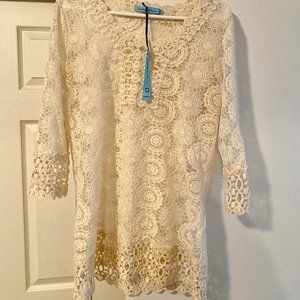 Women's lace swim coverup